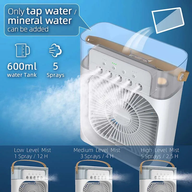 Stand fan air cooler heating dissipation portable air cooling with ice air cooler