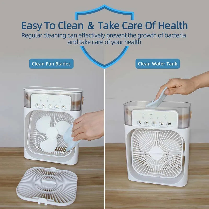 Stand fan air cooler heating dissipation portable air cooling with ice air cooler