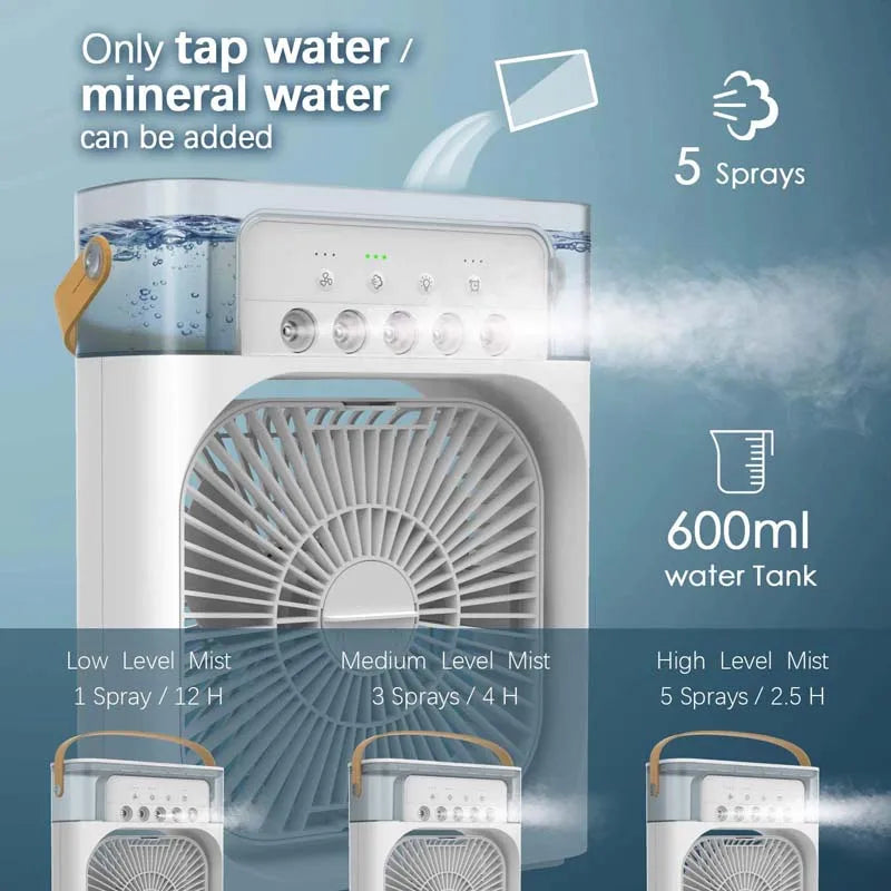 Stand fan air cooler heating dissipation portable air cooling with ice air cooler