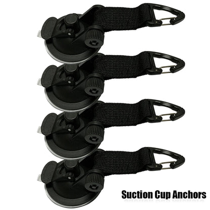 4 Pcs/set Suction Cup Anchor with Securing Hook Tents Outdoor Camping Car Tarp Easy Install Universal Tool for Trips or Home