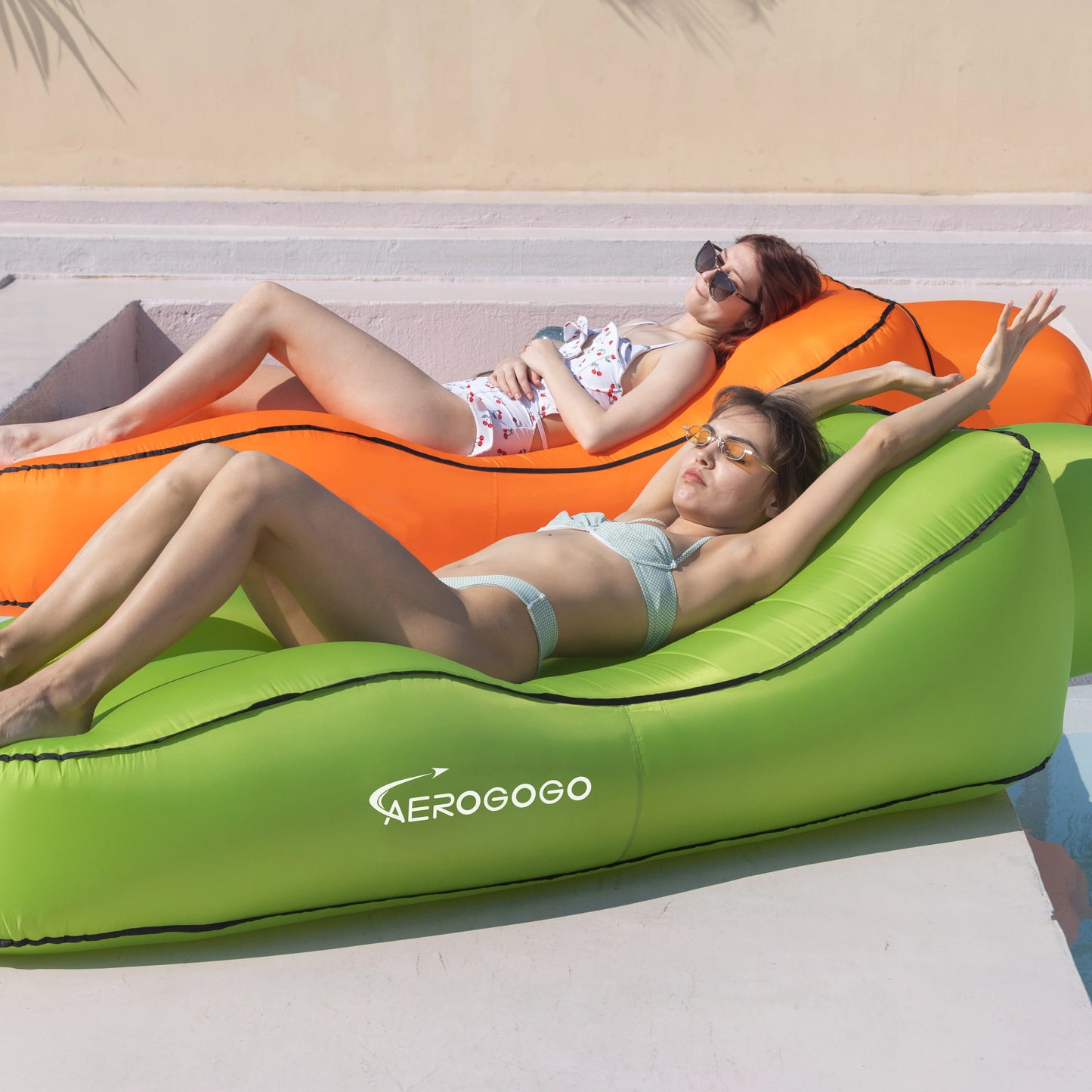One-Key Automatic Inflatable Lounger Foldable Air Bed Sofa for Home Party / Camping / Office Portable Lounger Fast Inflating Bed