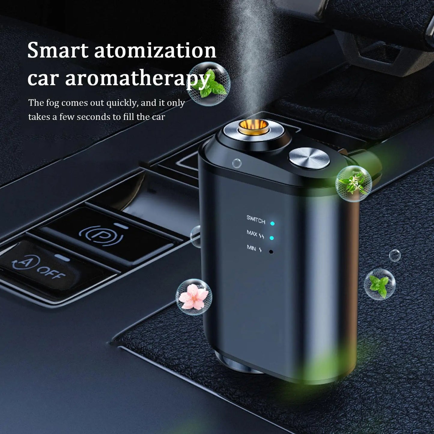 Car Air Freshener Electric Auto Air Diffuser Aroma Car Air Vent Humidifier Mist Aromatherapy Perfume Fragrance Car Accessories